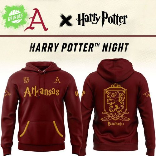 Harry Potter x Arkansas Razorbacks Hoodie 2025 – Magical Collaboration