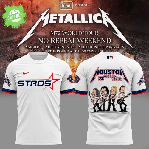 Houston Astros M72 World Tour 2025 T-Shirt – Metallica Collaboration