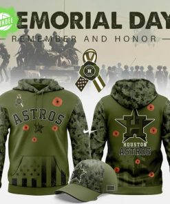 Houston Astros Memorial Day 2025 Tribute Hoodie