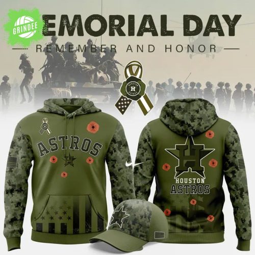 Houston Astros Memorial Day 2025 Tribute Hoodie