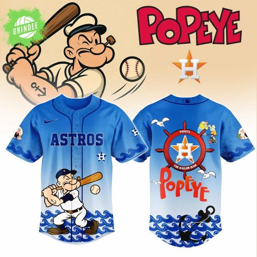 Houston Astros x Popeye Jersey 2025 – Limited MLB Cartoon Collaboration