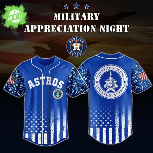Houston Astros x US Air Force Night Jersey 2025 – Military Tribute Edition