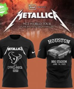 Houston Texans x Metallica Tour 2025 Black T-Shirt – Limited Concert Edition