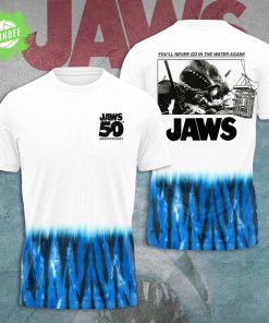 Jaws 50th Anniversary 3D T-Shirt – “You’ll Never Go Into the Water Again” Tee