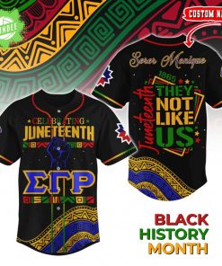 Juneteenth Baseball Jersey 2025 – Black History Shirt with African Pattern & ΣΓΡ