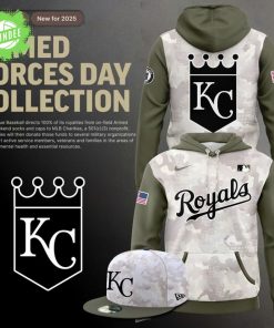 Kansas City Royals Armed Forces Day 2025 Hoodie – Beige Olive Edition