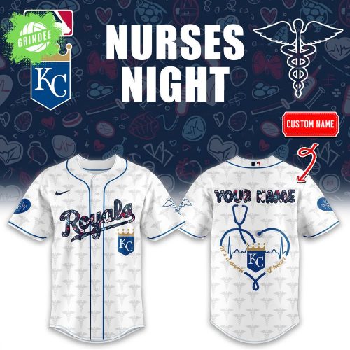 Kansas City Royals Nurses Appreciation Baseball Jersey Combo – Custom Name Edition