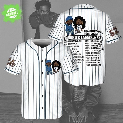 Kendrick Lamar x SZA Tour Baseball Jersey – 2025 Music Collab Streetwear