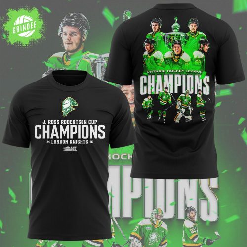 Knights Hockey Champions T-Shirt – Black Ice Hockey Win Tee