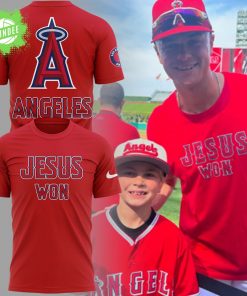 LA Angels x Jesus Won 2025 Red Tshirt