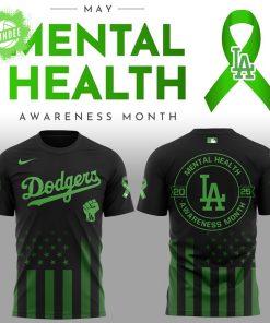 LA Dodgers Mental Health Awareness Month 2025 T-Shirt – Support Mental Wellness