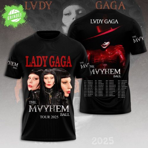 Lady Gaga Mayhem Ball Tour 2025 T-Shirt – Gothic Concert Tee for Fans