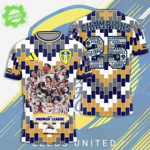 Leeds United Premier League Champions T-Shirt 2025 – Promotion Celebration Fan Jersey