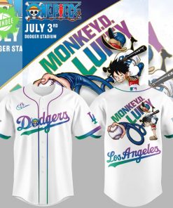 Limited Edition Los Angeles Dodgers x ONE PIECE Jersey 2025