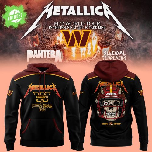 Limited Edition M72 World Tour With Pantera And Suicidal Tendencies x Washington Commanders Hoodie 2025