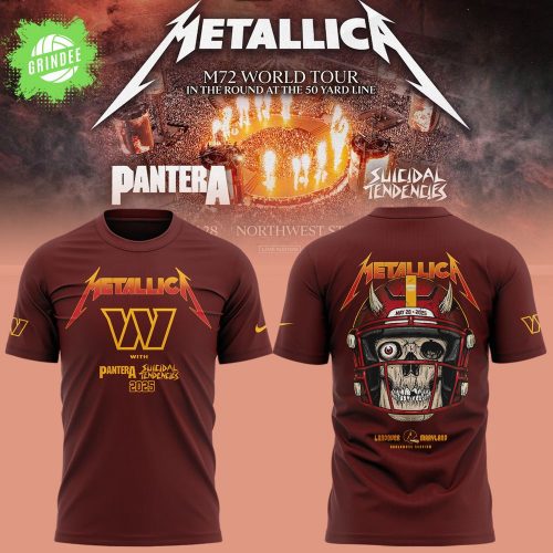 Limited Edition M72 World Tour With Pantera And Suicidal Tendencies x Washington Commanders T-shirt 2025