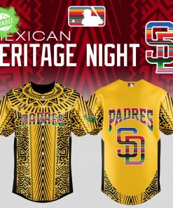 Limited Edition San Diego Padres Mexican Heritage Night Yellow Jersey