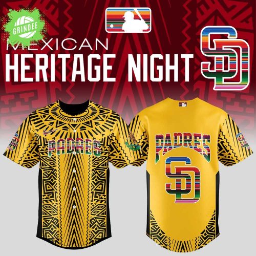 Limited Edition San Diego Padres Mexican Heritage Night Yellow Jersey