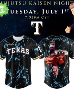 Limited Premium Edition Jujutsu Kaisen Night x Texas Rangers 2025 Graphic Jersey