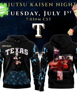 Limited Premium Edition Jujutsu Kaisen Night x Texas Rangers 2025 Pullover Hoodie