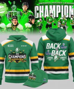 London Knights Back-to-Back Champions 2025 Victory Hoodie