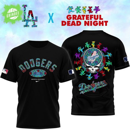 Los Angeles Angels x Grateful Dead Night Black Shirt New Design 2025