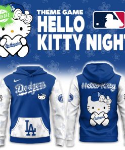 Los Angeles Dodgers x Hello Kitty Night Hoodie – 2025 Theme Game Design