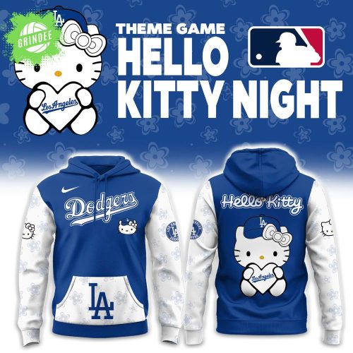 Los Angeles Dodgers x Hello Kitty Night Hoodie – 2025 Theme Game Design