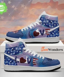 Love – American Flag – Independence Day J1 Shoes