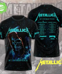 M72 Wirld Tour Metallica Band 3D Tshirt