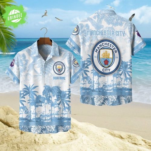 Manchester City Football Hawaiian Style Tropical Shirt