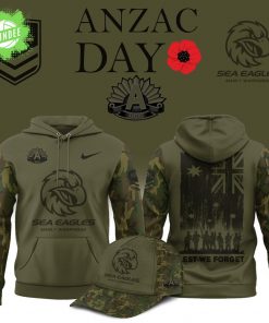 Manly Sea Eagles ANZAC Day 2025 Memorial Hoodie