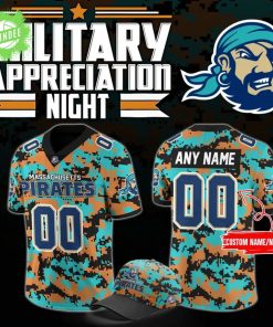 Massachusetts Pirates Military Nights Football Jersey 2025 – IFL Patriotic Edition