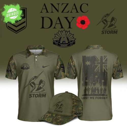 Melbourne Storm ANZAC Day Polo Shirt – 2025 Commemoration