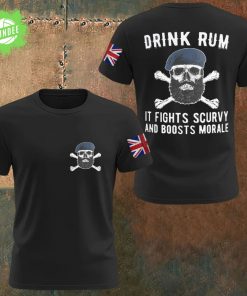 Men’s Drinking Rum Can Fight Scurvy Black Version T-Shirt