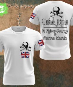 Men’s Drinking Rum Can Fight Scurvy White Version T-Shirt