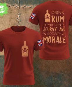 Men’s Drinking Rum Can Fight Scurvy and Improve Morale Funny Tee
