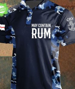Men’s Navy Veteran Rum Lover Printed Polo Shirt