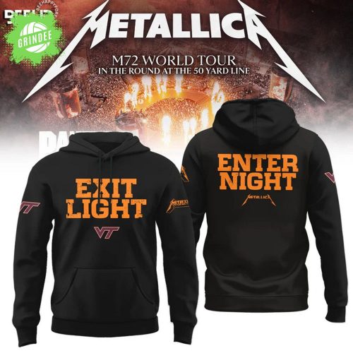 Metallica x Virginia “Exit Light Enter Night” Black Hoodie – 2025 Rock Fan Edition