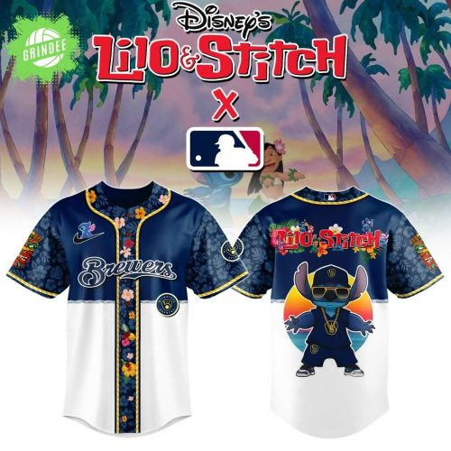 Milwaukee Brewers MLB x Lilo & Stitch Jersey