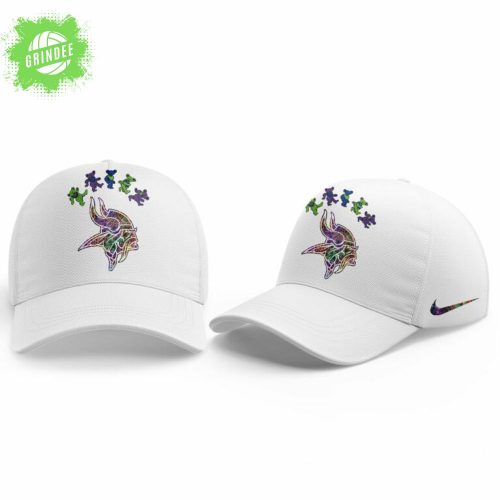 Minnesota Vikings Grateful Dead Night White Hoodie – New 2025 Version