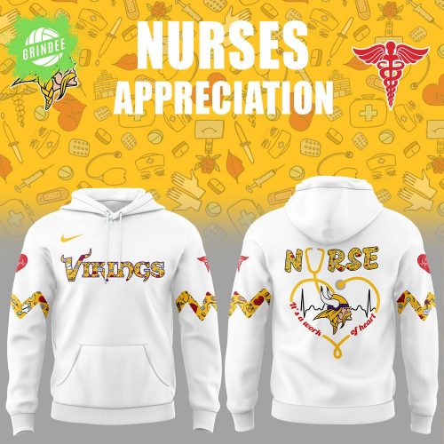 Minnesota Vikings Nurses Appreciation Trending Hoodie – Healthcare Tribute
