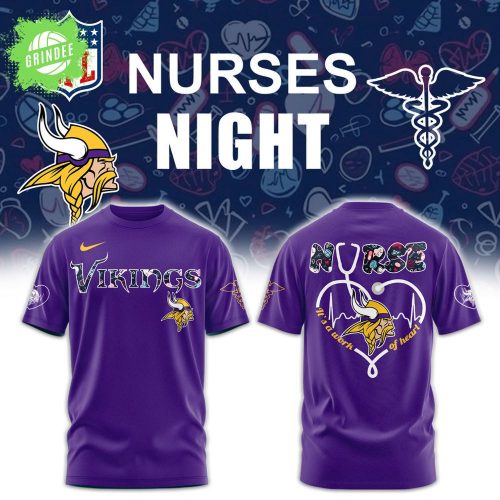 Minnesota Vikings Nurses Night Combo T-Shirt – 2025 Edition