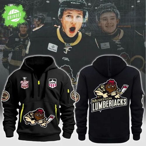 Muskegon Lumberjacks 2025 New Quarter Zip Hoodie – Ice Hockey Fan Pullover