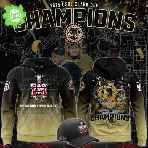 Muskegon Lumberjacks 2025 USHL Clark Cup Champions Hoodie – Hockey Victory Gear