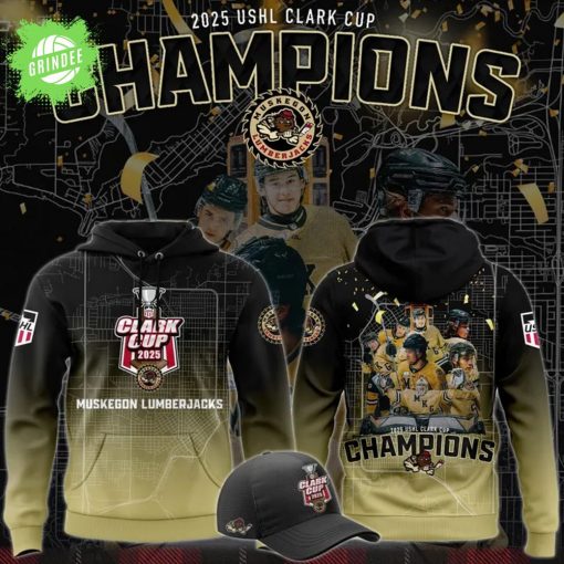 Muskegon Lumberjacks 2025 USHL Clark Cup Champions Hoodie – Hockey Victory Gear