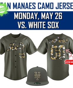 New York Mets Sean Manaea Camo Jersey 2025 – Limited MLB Collection