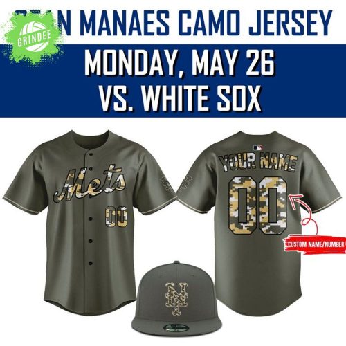 New York Mets Sean Manaea Camo Jersey 2025 – Limited MLB Collection