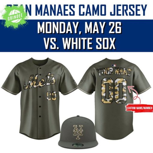 New York Mets Sean Manaea Camo Jersey 2025 – Limited MLB Collection
