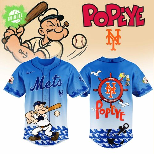 New York Mets x Popeye Jersey 2025 – Comic Collab Limited Baseball Jersey